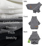 Fitwarm 3 Pack Classic Fleece Dog Sweater, Dog Winter Clothes for Small Dogs Boy Girl, Pet Pullover Jumper, Cat Apparel, Black, Grey, White, Large