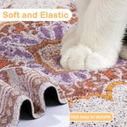 Glittme Cat Litter Mat with Non-Slip Bottom Litter Box Mat 24"X15" Litter Trapping Mat Easy to Clean Washable Cat Food Mat for Kitty,S