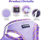Rttochfy Cat Harness and Leash Set, Escape Proof Kitten Harness, Soft and Breathable Vest with Reflective Strip, Easy to Wear for Cats Walking and Traveling (Blue, L)