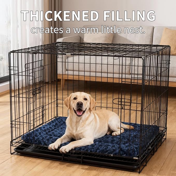 Dog Bed Mat - Comfortable Kennel Pad, Multi-Purpose Crate Bed for Dogs & Cats, Soft Support