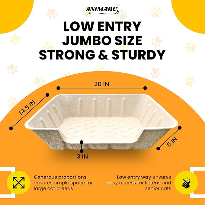 Disposable Litter Boxes (Jumbo - Low Entry, 4-Pack)