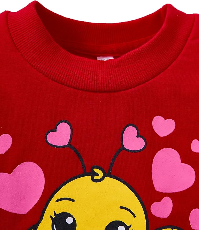 RETSUGO Toddler Baby Girls Sweatshirts Casual Pullover Crewneck Winter Long Sleeve Tops Shirts Clothes 3T-8T