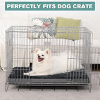 Waterproof Dog Bed Medium Small Size Dog, Orthopedic Washable Crate Pad 29 inch, Foam Pet Bed with Removable Cover Reversible, Anti-Slip Bottom Kennel Pad, 29"x18", Dark Gray
