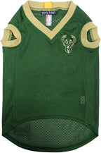 Pets First NBA MILWAUKEE BUCKS DOG Jersey, Large - Tank Top Basketball Pet Jersey