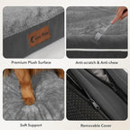 Orthopedic Dog Beds for Extra Large Dogs, Waterproof Egg Crate Foam XL Dog Bed with Sides 48x30Inch, Big Dogs Couch Beds with Removable Washable Cover and Nonskid Bottom, Dark Grey