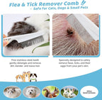 Pet Steam Brush for Dog & Cat – 3-in-1 Spray Hair Removal Comb for Shedding & Grooming Shedding Glove, Flea Comb, Couch Carpet Hair Removal Tool, Nail Toenail Clippers Nail File Shampoo-8PCS