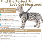 Cat Harness and Leash Set Escape Proof Tactical Large Kitten Harness Emotional Support Cat Vest, Grey, L