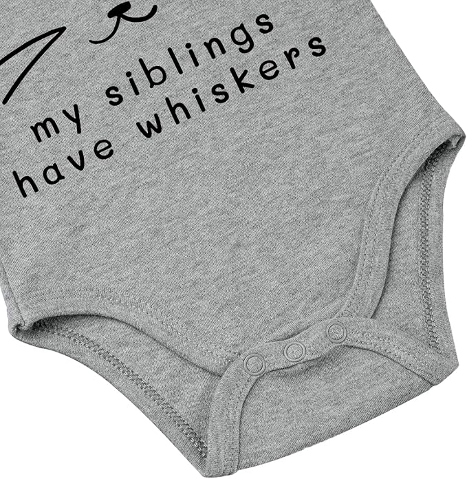 My Siblings Have Paws Bodysuit Baby Paws Romper Cat Whiskers Bodysuit Cute Baby Clothes Newborn Sibling Announcement Bodysuit