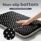 Dog Bed Mat, Reversible Dog Crate Pad with Washable Kennel Mat and Soft Foam, Pet Bed for Dogs & Cats, for Crates Carriers & Travel(Big&Small Stars Grey, 35" L*23" W*1.5" Th)