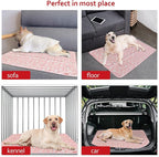 Dog Crate Mat (36" X 23"), Soft Dog Bed Mat with Cute Prints, Personalized Crate Pad, Anti-Slip Bottom, Machine Washable Kennel Pad