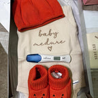COUPLEHOODIES Personalized Baby Onesie Bodysuit – Custom Embroidery Gift for Pregnancy Reveal Baby Shower or First Grandchild