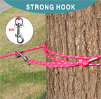 Reflective Cat Leash -15FT Cat Cable Out Escape Proof Walking Yard Long Durable Safe Leash Traning Play Outdoor for Puppies/Kittens/Small Animals(Hotpink)