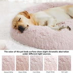 WESTERN HOME WH Calming Dog & Cat Donut Cuddler, Anti-Anxiety Warming Cozy Soft Round Bed, Fluffy Faux Fur Plush Cushion for Small Medium Dogs and Cats (20"/24"/30"/36")