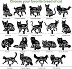 Custom Cat Grave Markers Outdoor - Personalized Cat Metal Memorial Plaque with Stake for Cemetery, Garden or Yard Decor - Waterproof Tombstone, Pet Loss Sympathy Gifts