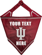 Pets First NCAA Indiana Hoosiers Personalized Tie Around Bandana for Dogs & Cats, Size Large/X-Large. Custom Dog Bandana Scarf Bib for Pet Cat Dog. The Ultimate Game-Day & Party Customizable Bandana