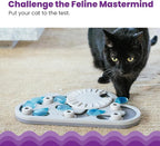 Catstages Nina Ottosson Rainy Day Puzzle & Play – Interactive Cat Puzzle Feeder for Indoor Cats, 19 Hidden Treat Compartments, Slow Feeder, Durable & Easy‑Clean