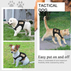 Tactical Dog Training Harness Outdoor Working Vest Adjustable Military MOLLE Dog Vest Harness with Rubber Handle