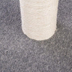 Cat Scratching Post Carpet, Tall Big Sisal Rope Cat Scratch Pole for Cats and Kittens, Stable Carpeted Heavy Base (Blue/Grey)