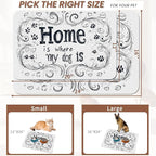 Home is Where My Dog is Dog Food Mat for Floors,Absorbent Quick-Dry Pet Feeding Mat,Cat Dog Bowl Mats for Food and Water,Non-Slip Pet Accessories Supplies 12"x20"