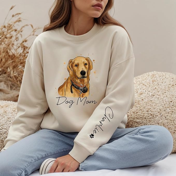 Custom Dog Mom Shirt Gifts for Women, Mother's Day Hoodie, Custom Shirt with Dog Picture for Women