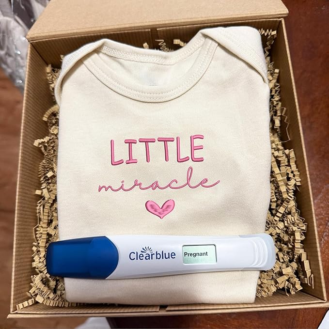 COUPLEHOODIES Personalized Baby Onesie Bodysuit – Custom Embroidery Gift for Pregnancy Reveal Baby Shower or First Grandchild