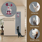 FHTONGE 71x15.8 Thickened Cat Wall Climbing Carpet with 16 Fixed Nails, Extra Large Tall Cat Scratch Pad for Wall, Wall Mounted Climbing Cat Scratcher for Furniture Couch Sofa Protector(Grey)