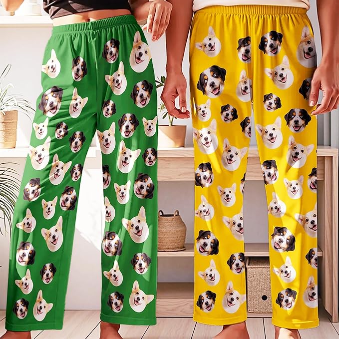 Personalized Face Pajama Pants for Men Women Custom Photo Printed Pajamas Bottoms Trousers Gift for Christmas Birthday