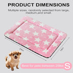 Washable Dog Bed Plush Orthopedic Outdoor Crate Mat with Non-Slip Bottom,Luxe Soft Kennel Pad for Pets, Cozy Cage Cushion & Pet Sleeping Mattress Large Sized,Medium,Small Dogs,24 x 18 inch,Pink