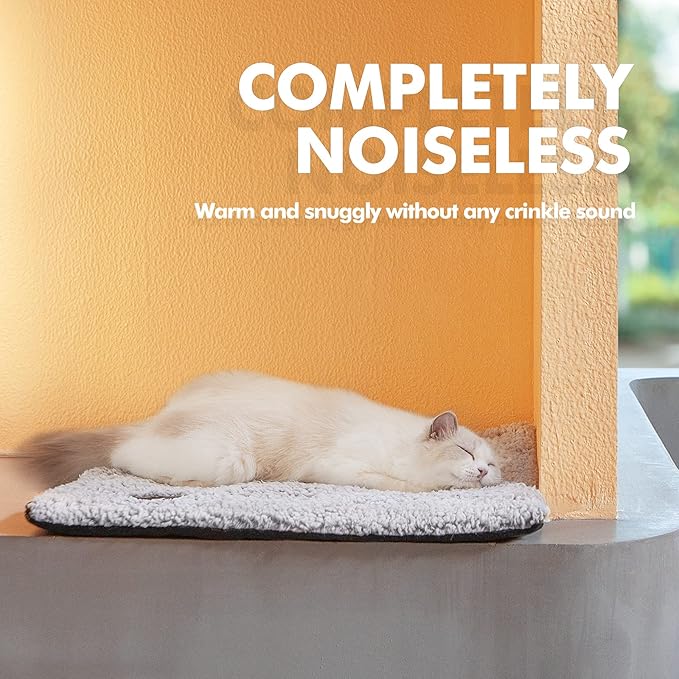 Self Warming Cat Bed Self Heating Cat Dog Mat 24 x 18 inch Extra Warm Thermal Pet Pad for Indoor Outdoor Pets with Removable Cover Non-Slip Bottom Washable Non Electric