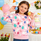 RETSUGO Toddler Baby Girls Sweatshirts Casual Pullover Crewneck Winter Long Sleeve Tops Shirts Clothes 3T-8T