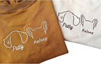 GODMERCH Customized Pet Embroidered Sweatshirt, Custom Dog Face Embroidered Sweatshirt, Dog Mom Sweater