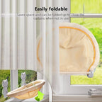 Cat Window Perch Cordless, Foldable & Stable Cat Beds- Breathable Cat Window Hammock for Overlooking, Sunbathing and Climbing - Maximum Hold Up to 40lb