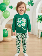 Little Girls Unicorn Outfits 2 Piece Kids Ruffle Sleeve Sweatshirt + Leggings Fall Leopard Clothing Sets 2-10 Years Old