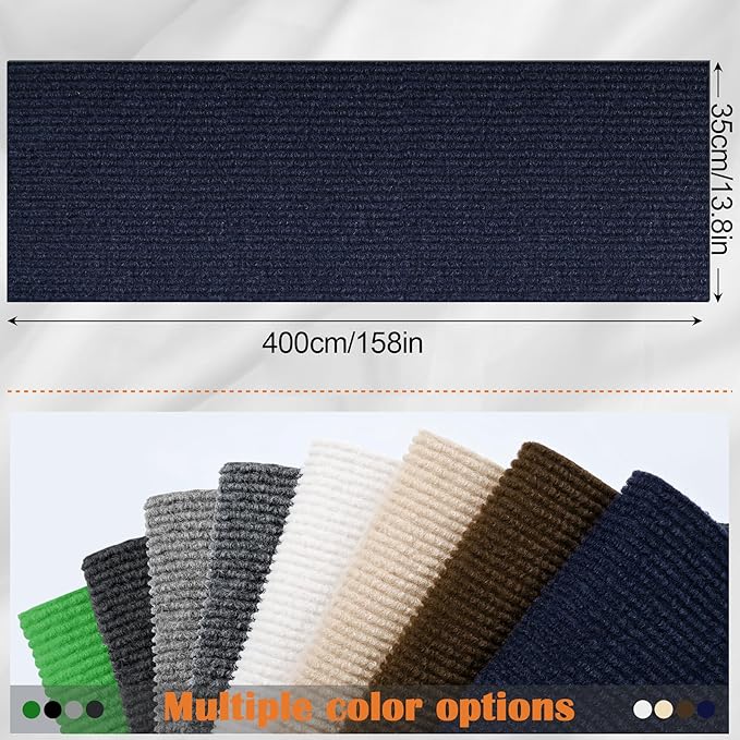 Cat Scratch Furniture Protector - 158" x 13.8" Trimmable Self-Adhesive Cats Claws Scratch Pads, DIY Cat Climbing Couch Protector for Scratch Post Cat Tree Replacement Indoor (Dark Blue)