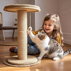 PowerKing Natural Sisal Replacement Scratching Post, 15.7'' 2 Pieces M8 Cat Scratch Post Refill Pole Parts for Refurbishment, Include Screws (Natural)
