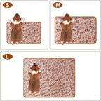 1 Pack 3 Blankets Super Soft Fluffy Premium Fleece Pet Blanket Flannel Paw Printed Throw for Dog Puppy Cat (Medium 30x20'', White, Pink, Blue)