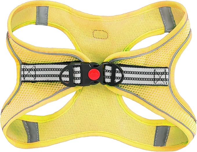 ROYPET Step-in Air Dog Harness, All Weather Mesh Step in Vest Harness for Small and Medidum Dogs and Cats, Adjustable Soft Padded Dog Vest with Easy Control Handle for Dogs Pets (Yellow, XXL)