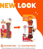 Nylabone Textured Bone Power Chew Toy for Dogs, Durable & Tough Dog Toys for Aggressive Chewers, Beef Jerky Flavor, Small Dogs - Up to 25 Ibs, 1 Count