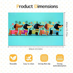 Spring Dachshund Pet Feeding Mat 24x16 Inch Cute Pet Feeding Area Mat Pet Food Mat Pet Mats for Food and Water Dog Mat for Food and Water Indoor Feeding Corner Kitchen Floor Decor