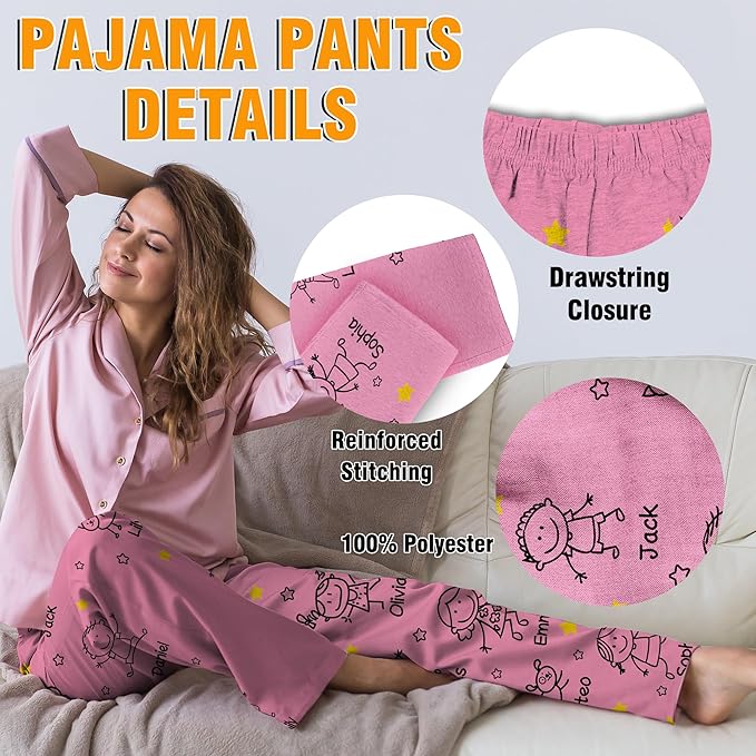 Personalized Pajamas with Faces for Men Women Custom Gifts For Pet Lover Family Cat Dog
