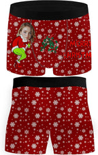 M YESCUSTOM Custom Faces Funny Short Briefs Gift for Husband Underwear