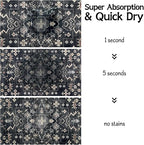 Pet Food Mats for Floor, Absorbent Dog Mat for Food and Water Dispenser, Quick Dry Cat Dog Food Mat Pet Supplies