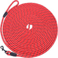 Long Dog Leash for Training 50Ft-Reflective Nylon Rope with Swivel Hook-Recall Agility Lead for Large Small Medium Dogs Outside Walking Hiking-Red
