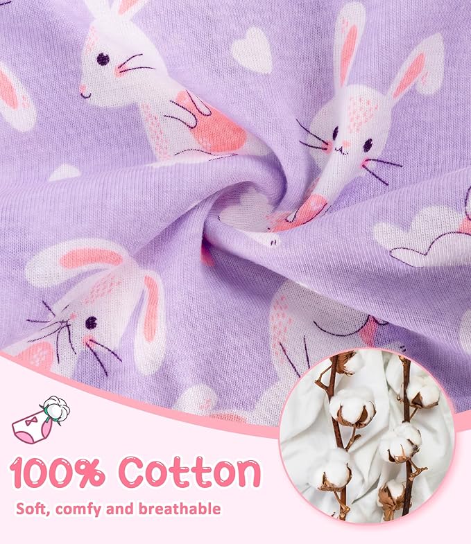 Girls and Toddlers 100% Cotton Underwear Tagless Soft Panties Size 2-3T,4-5T,6,8,10,12 (6-Pack)