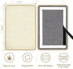 White Cat Scratching Mat Sisal, 2 Packs Sisal Fabric Large Cat Scratching Pad for Indoor Cats with Adhesive Hook Loop Tape, Wall Scratchers for Indoor Cats 23.6" x 15.7"