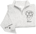 Chillever Personalized Embroidery Sweatshirt With Dog Photo for Women, Custom Dog Mom Sweatshirt, Dogs Mom Gifts