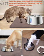 Cat Dog Food Mat, Rapid Water Absorption Dog Mat for Food and Water,100% Waterproof Cat Dog Bowl Mat, Pet Food Mat for Messy Drinkers to Protect Floors, Pet Accessories Supplies