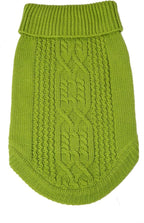 Stretchy Cat Sweater - 17 Colors & 6 Sizes | Snug Winter-Ready Knit for Boy/Girl Cats & Kittens(Green, Large)