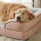 Orthopedic Dog Bed for Large Dogs, Egg Crate Foam Bed for Large Dogs, Equipped with Removable Waterproof Pillow Cover and Anti-Slip Bottom, Pet Bed