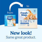 Fresh Step Simply Unscented Clumping Litter, Fresh Step Unscented Cat Litter With Activated Charcoal Technology, 14 lb. Box